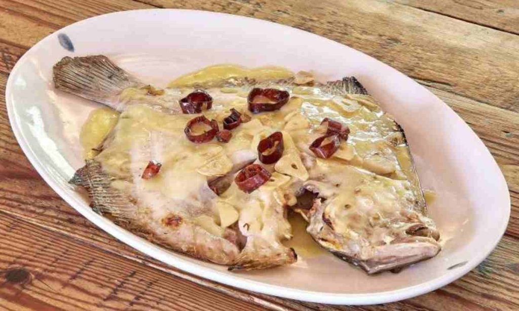 rodaballo a la parrila carbon de valentina